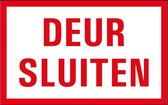 Tekststicker Deur sluiten 400 x 250 mm