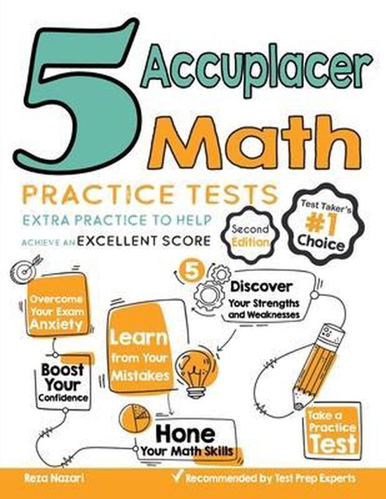 5 Accuplacer Math Practice Tests - cover