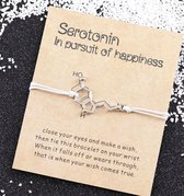 Wish - wens -Serotonin armband - happy - wit - hanger
