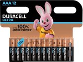 Duracell Ultra alkaline AAA-batterijen, verpakking van 12