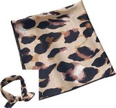 MINIIYOU® Elegant Stijlvol Dames Hals sjaal luipaard print 47x47 |  dames nek sjaaltje | neksjaaltje | Satijn