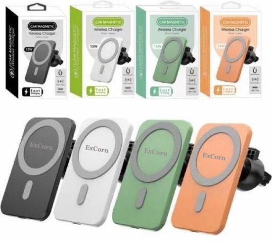 2 Pack Chargeur sans Fil pour iPhone 15W, Chargeur Rapide Compatible avec MagSafe pour iphone
