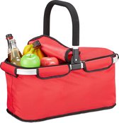 relaxdays boodschappenmand - inklapbaar - picknickmand - 25 l - boodschappentas - mandje