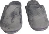 Model laag pantoffels velvet look - Donkergrijs - Maat 42 / 43