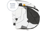 Doomoo Buddy Cover - Hoes voor Voedingskussen Buddy - Biologisch Katoen - 180 cm - Bear Grey