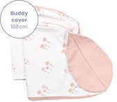 Doomoo Buddy Cover - Hoes voor Voedingskussen Buddy - Biologisch Katoen - 180 cm - Lollypop Pink