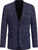 WE Fashion Heren slim fit geruite blazer