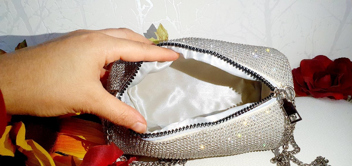 CORIOS Avondtas voor dames, met strass-steentjes, glinsterende pailletten, glitter, handtas, bankettas, bruidstas, bruiloft, schoudertas, crossbody-tas voor bruiloft, banket, bal, cocktailparty, Goud