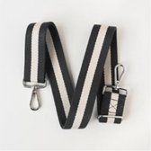 Caroline Gardner, Schouderband, Zwart Crème, Webbing Strap