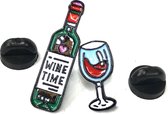 Wine Time Pin Set 0.8 cm / 3 cm / Blauw Groen Wit Rood