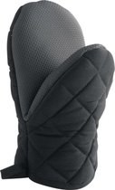 Ovenhandschoen 24x14cm zwart - 2 stuks
