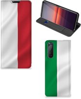 Smartphone Hoesje Sony Xperia 5 II Leuk Bookcase Italiaanse Vlag