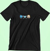 BT21 BTS Pixel Art T-Shirt | Cute Kpop Merchandise | Bangtan Boys Army | Chimmy Koya Mang | Zwart Maat S