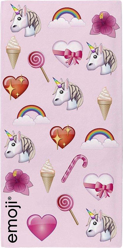 Serviette de bain Unicorn Emoji - 100% Coton - Serviette Licorne | bol.com