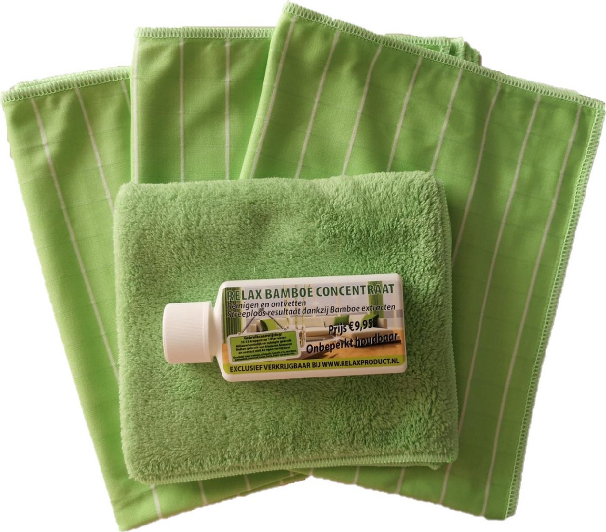 Goedkoopste Bamboedoek - Microvezeldoekjes - Wonderdoekjes, Microvezeldoeken - Microvezel handdoek – Raamdoeken - Microvezel Autodoek – Schoonmaakdoeken - Super absorberend - Reinigingsdoek - Groene Set 5x