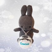 Nijntje Corduroy Grijs Met Kerstbal | Kraamcadeau | Kraampakket | Baby Cadeau