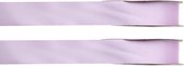 2x Hobby/decoratie lila satijnen sierlinten 1 cm/10 mm x 25 meter - Cadeaulint satijnlint/ribbon - Striklint linten lila