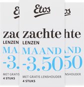 Etos Zachte Maandlenzen -3.50 - 3x4 stuks