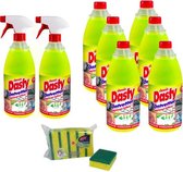 Dasty Ontvetter Pack: 2x Spuitfles + 6x Navulling + GRATIS set van 5x schuursponzen en 1x schoonmaakhandschoenen