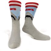 Fun sokken "Jaws" grijs en rood (92000)