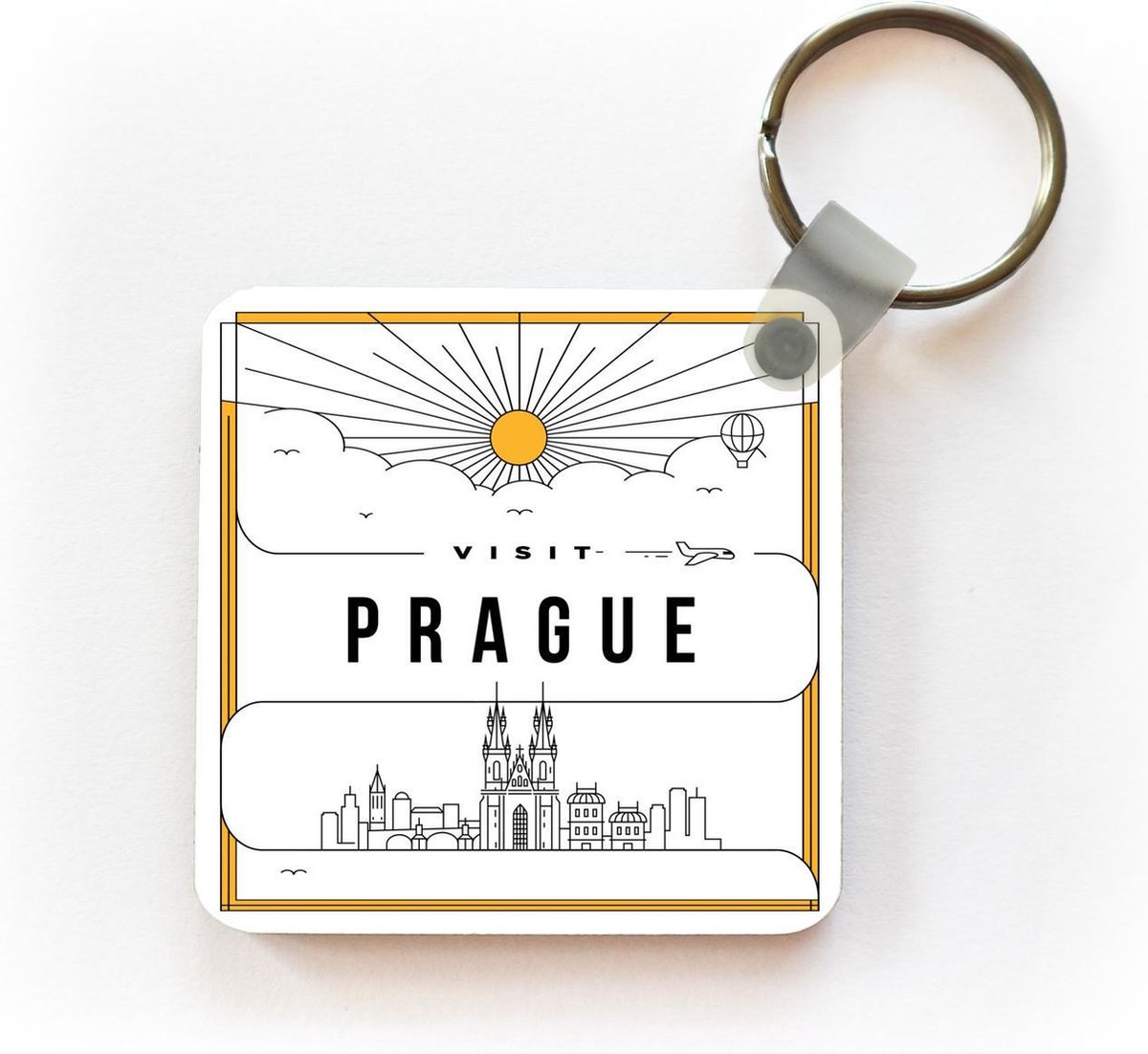 Sleutelhanger Praag - Tsjechië - Skyline - Plastic | bol.com
