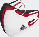 Adidas Mondkap Face Cover 3Stuks XS/S Zwart/Rood/Wit Kleurenpakket | bol.com