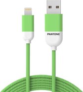 Pantone MFi Lightning to USB A Nylon kabel/ 1.5 meter - Groen