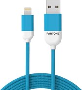 Pantone MFi Lightning to USB A Nylon kabel/ 1.5 meter - Blauw