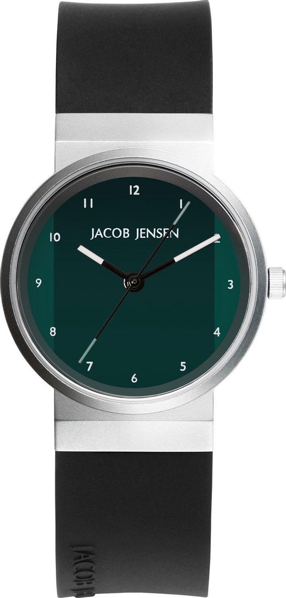 Jacob Jensen - Dames Horloge 725 New Line diameter 29 mm - Groen