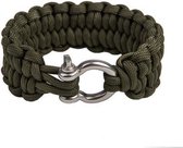 Paracord Quick Unravel bracelet “Loops”, Army green