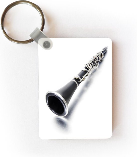 Porte-clés Clarinette - Une clarinette sur fond blanc Porte-clés plastique  -... | bol.com