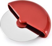 Pizzasnijder – Pizzames – Deegsnijder – Roller- Rood – RVS