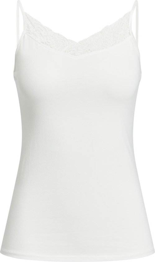 WE Fashion Dames singlet met kant - Maat S