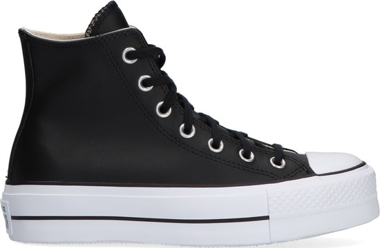 Converse Chuck Taylor All Star Lift Hi Hoge sneakers - Leren Sneaker - Dames  - Zwart -... | bol