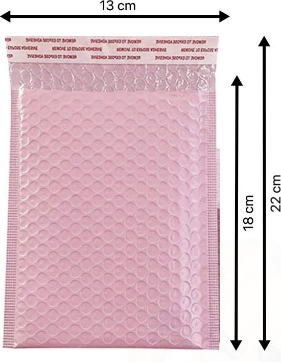20 Enveloppes Bulles Autocollantes Rose Métallisé - Taille 20x15 Cm - Imperméables, Protection Anti-choc - Pour Envoi Bijoux, Cartes, Petits Objets