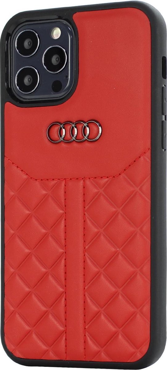 Rood hoesje Audi Q8 Serie iPhone 12 Mini - Backcover - Genuine Leather