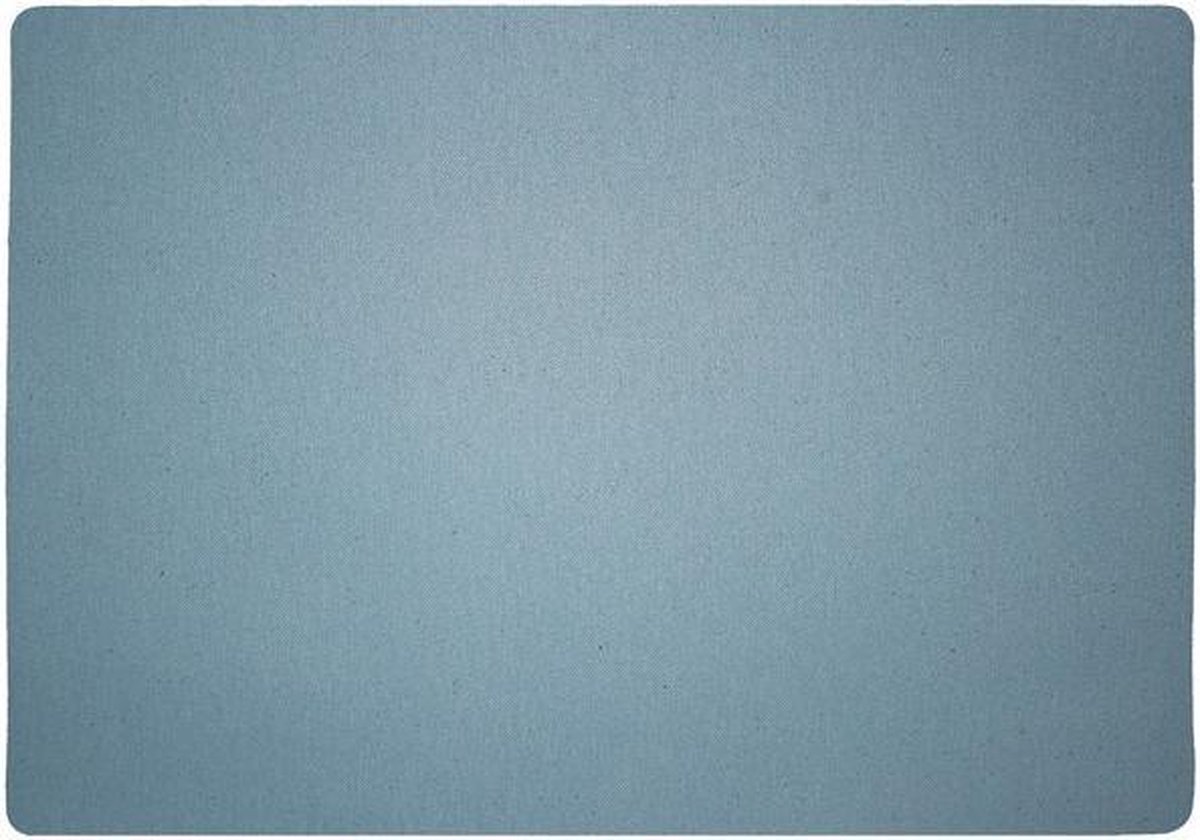 4x Lino Placemat Sky Blue - 30x43cm - onderlegger - tafeldecoratie - tafel dekken - blauw