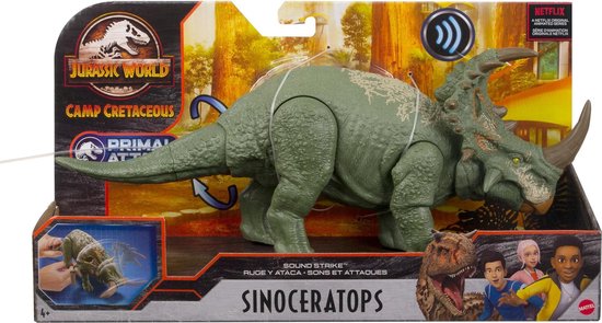 Jurassic World Sound Strike Sinoceratops - Speelgoed Dinosaurus - Mattel