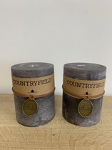 Countryfield stompkaars grijs - set van 2 - Ø7 | Hoogte 9,5 cm