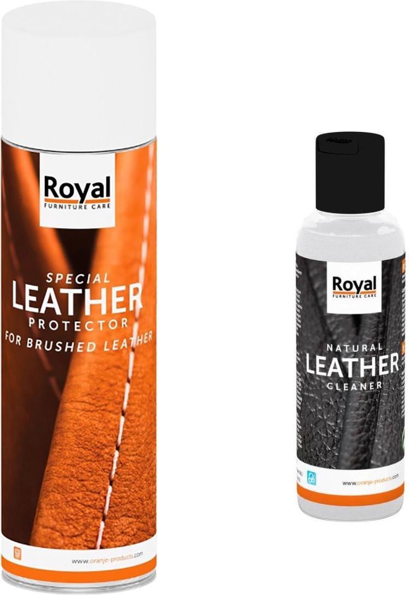 Oranje Brushed Leather Care Kit - Cleaner & Protector - 250ml/500ml |  bol.com