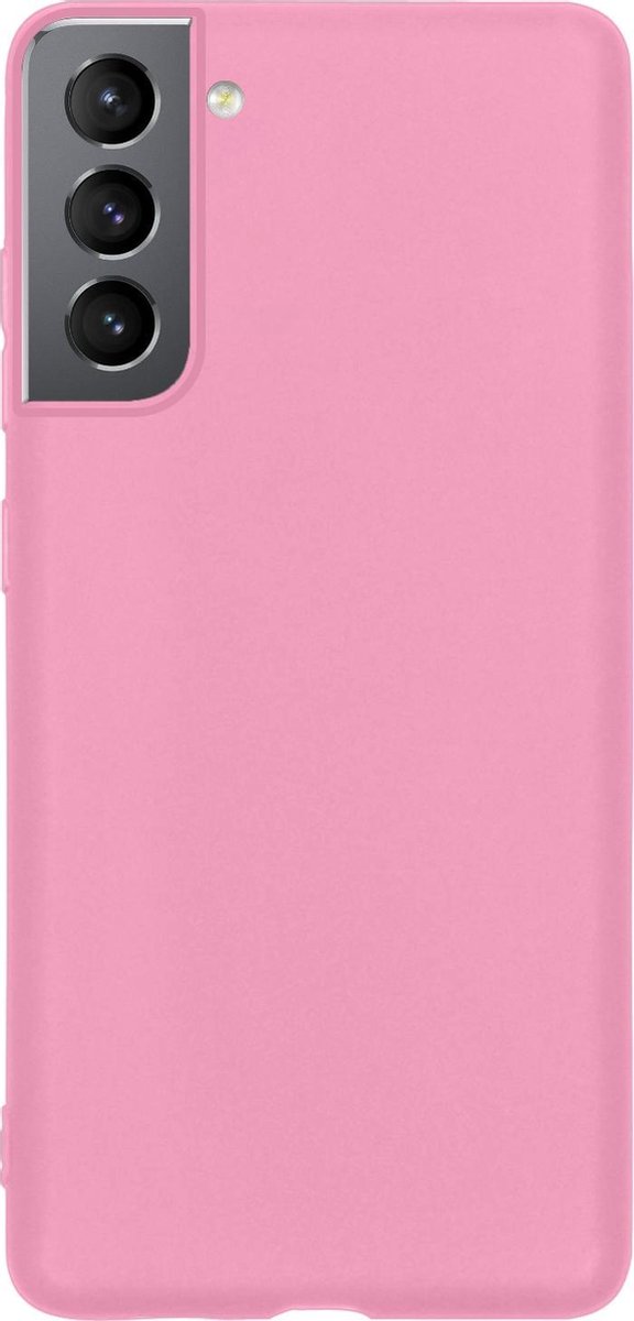 Hoes - Geschikt voor Samsung Galaxy S21 Plus - Sterk & Shockproof - Hoesje Cover - Siliconen Case - Roze