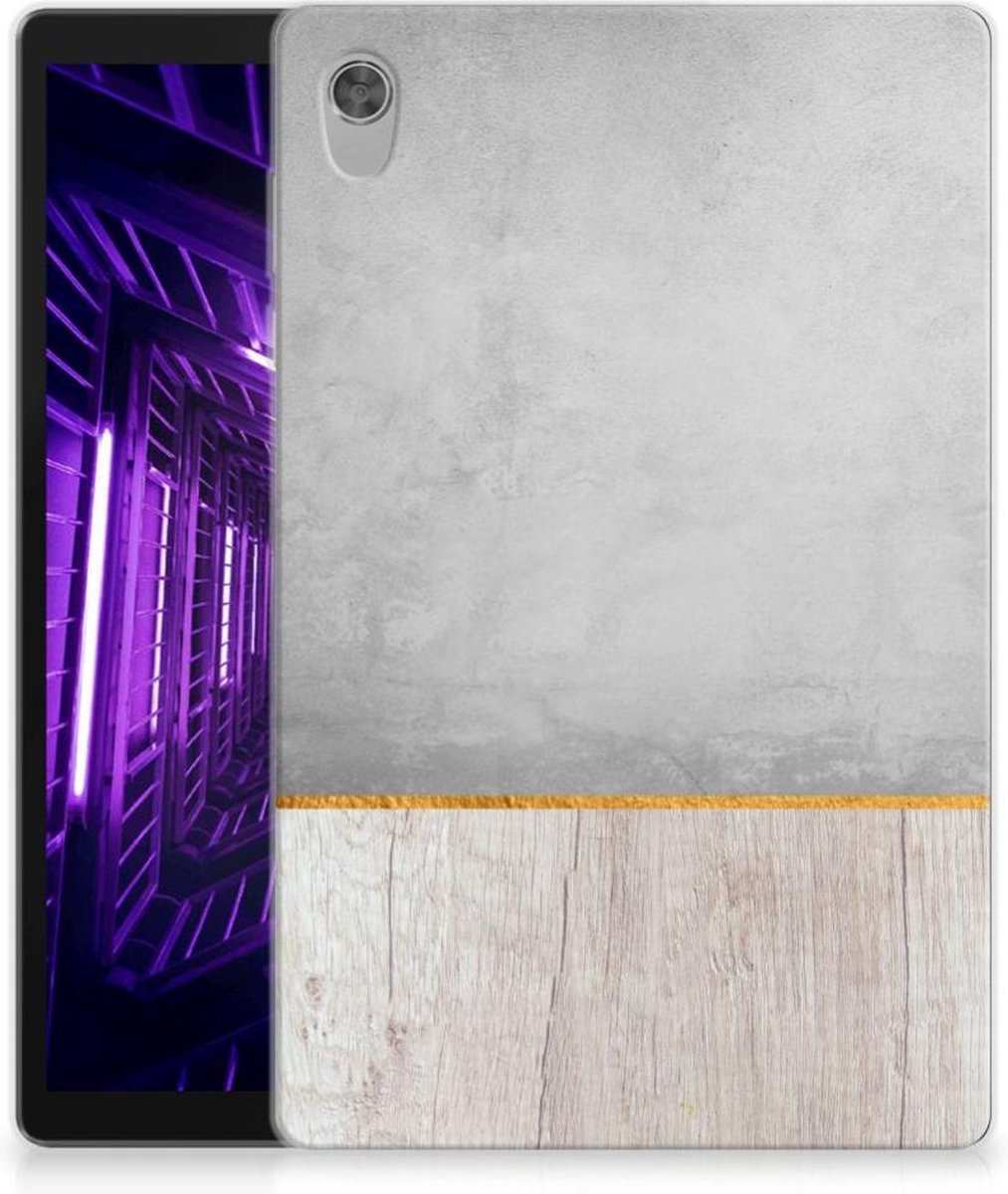 Lenovo Tab M10 HD (2de generatie) Silicone Tablet Hoes Wood Concrete
