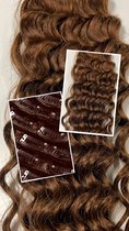 Clip In Extensions bruin 3B/3C 120gram 18" 45cm kleur 4 curly hair extensions