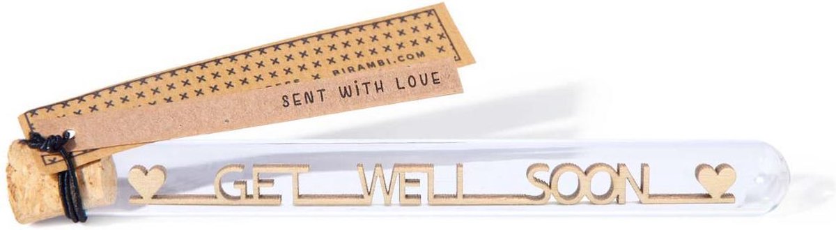 Message in a bottle - get well soon - beterschap - beterschapskaarten - beterschap cadeau - Minimalistisch - ziek