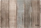 4x Lola Placemat Cabane Playa - 30x45cm - onderlegger - tafeldecoratie -tafel dekken - hout - houtstructuur