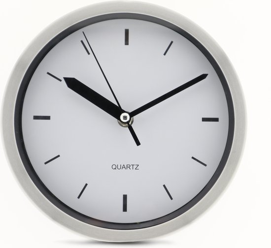 Naar Terzijde schrijven RVS Wandklok – Klok – 19,5 cm – Quartz uurwerk – Magazijn - kantoor |  bol.com