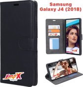 EmpX Telefoonhoesje - Book Case - Geschikt Voor Samsung Galaxy J4 (2018) - Zwart