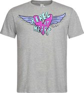 Rebel at heart T-Shirt grijs – Pinned by K - S