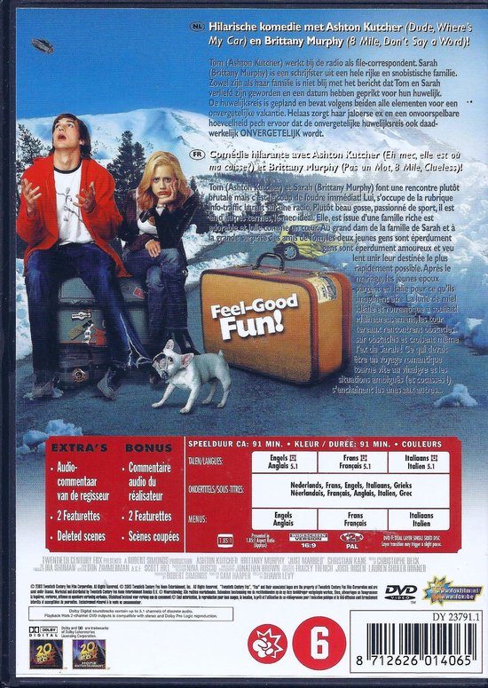 DVD hoes van "Just Married" met Ashton Kutcher en Brittany Murphy. "Feel Good Fun!"