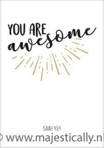 Kaart - You are awesome - Bijbel - Christelijk - Majestic Ally - 6 stuks